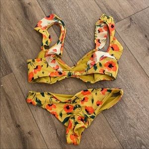 Tori Praver saffron vada swim set
